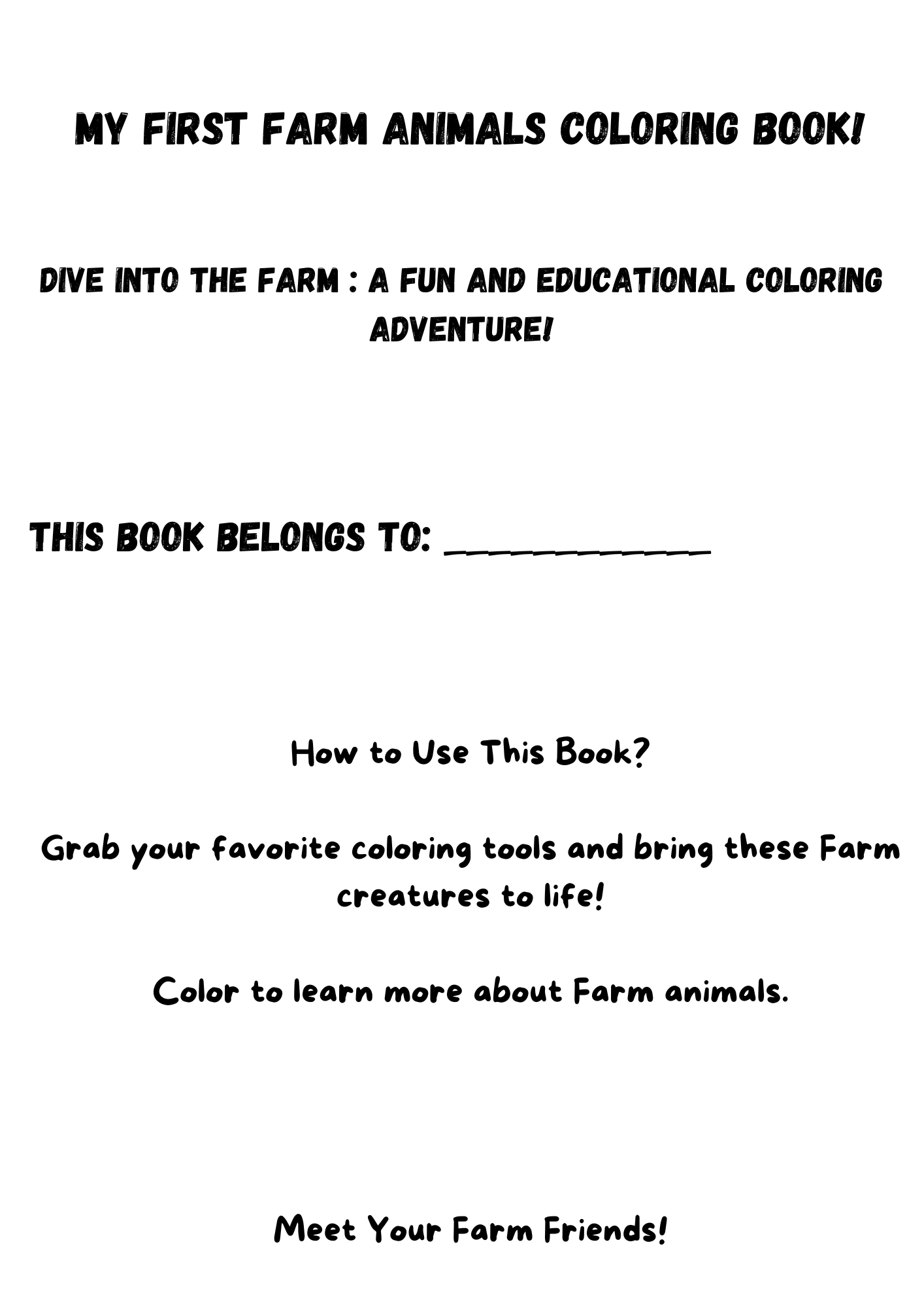 Farm Animals Drawing